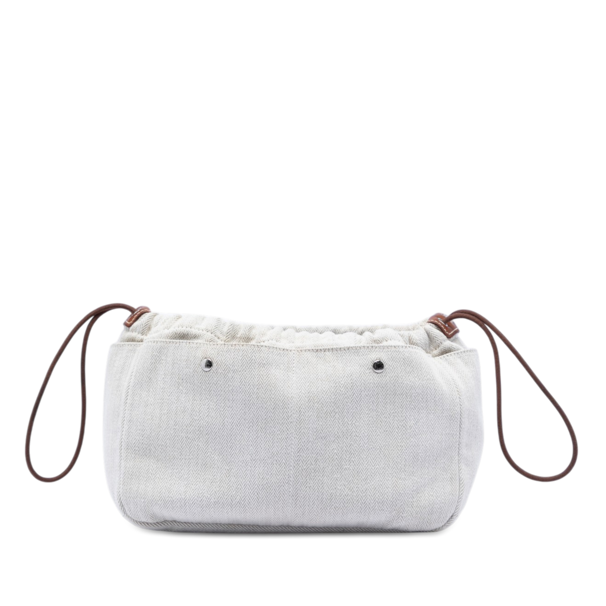 Pre-Loved Hermes Canvas And Barenia Fourbi Pouch 25